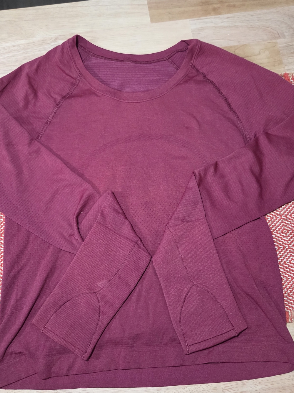 lululemon athletica Long Sleeve Crewneck Top in Plum